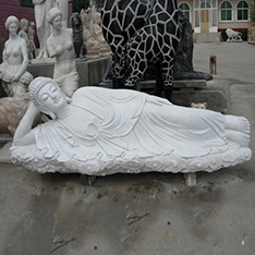 lying hand craft natural marble Reclining Buddha